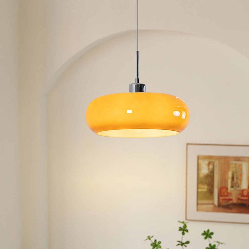 Hailie | Modern LED Taklampa i Orange & Vit